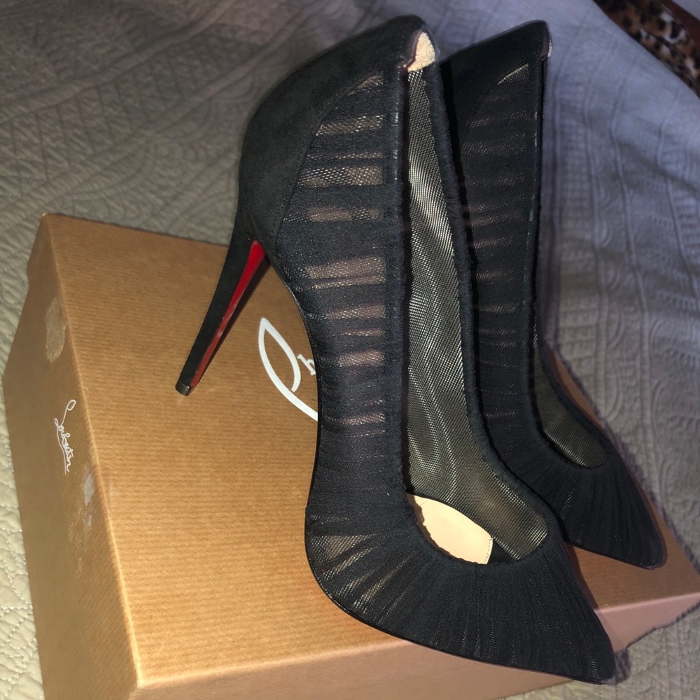 Christian Louboutin chiffon shoes